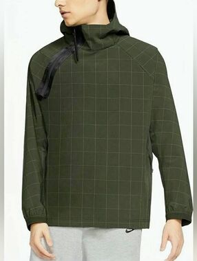 Nike Jacket NSW Tech Pack Green BV4437 371 Woven Hood Side Zip Size  XS